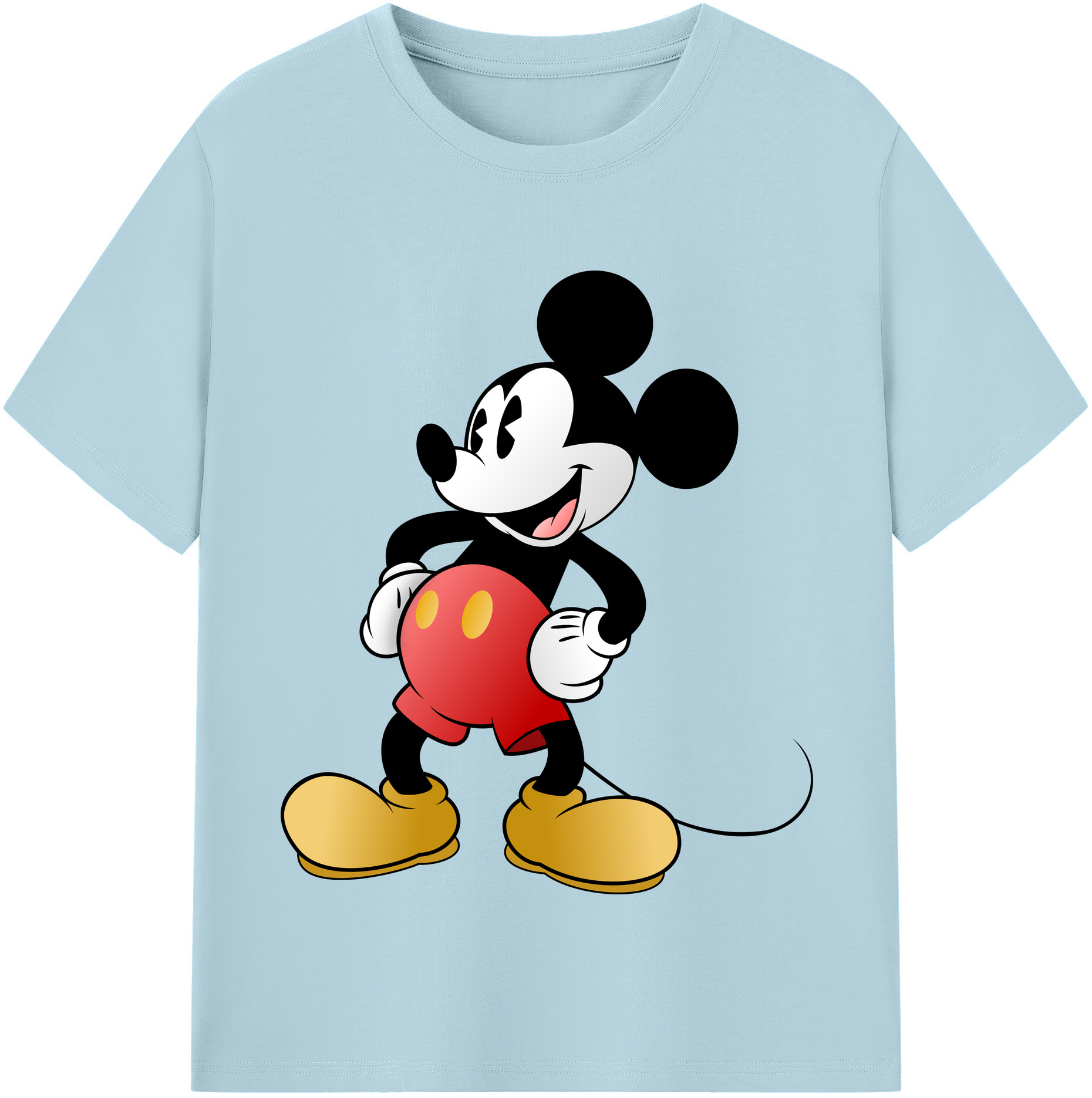 （画像用） ミッキーマウス Mickey Mouse 綿100％半袖Tシャツ（フロントプリント）